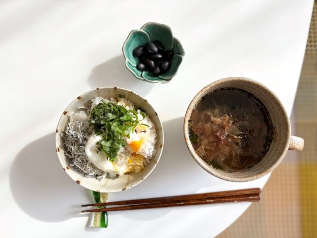黒胡麻を使った朝ごはん
