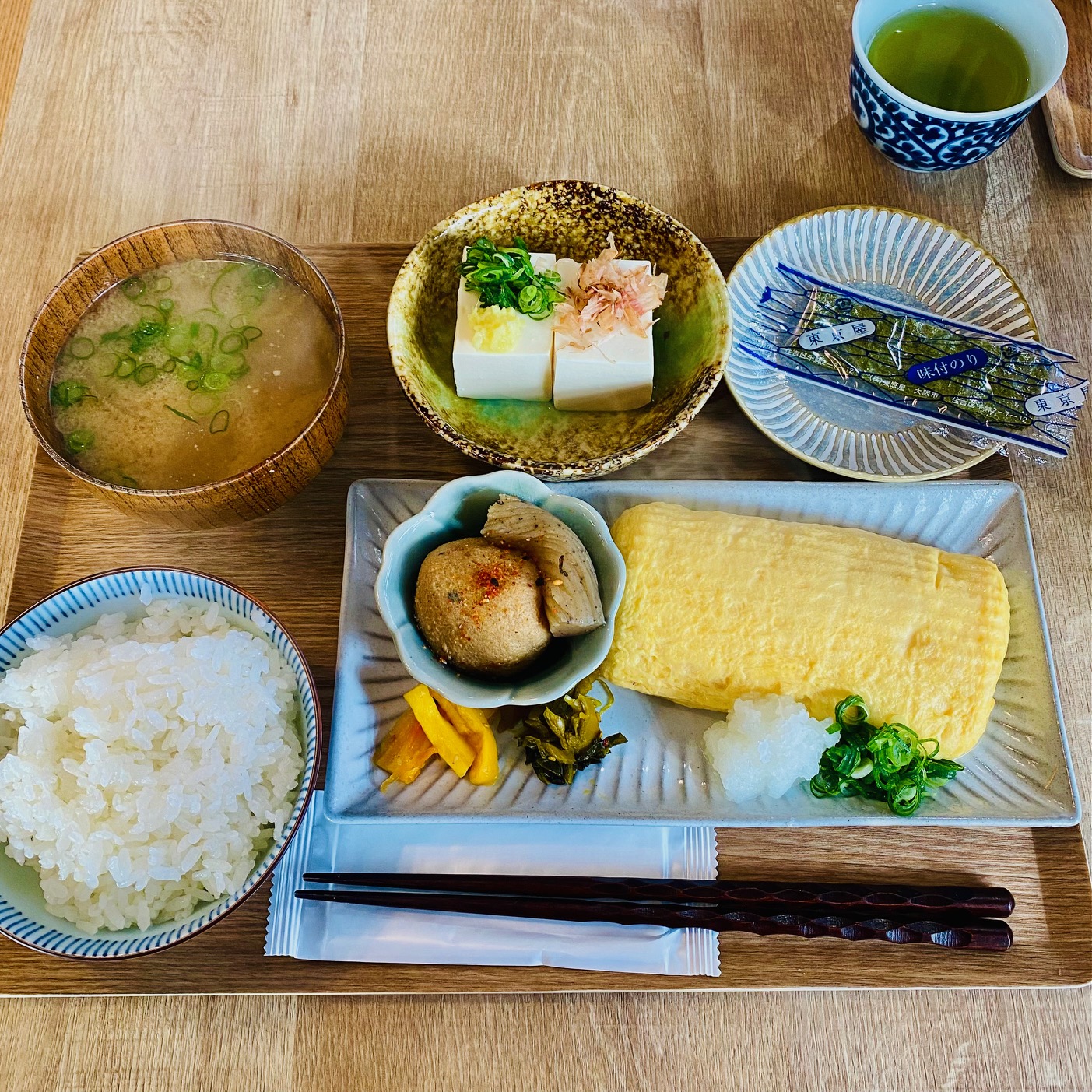 【大阪・なんば】だし巻き定食が絶品！家庭的なほっこり和食朝ごはん@食堂(仮)またた灯