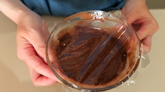 チョコバナナケーキの生地