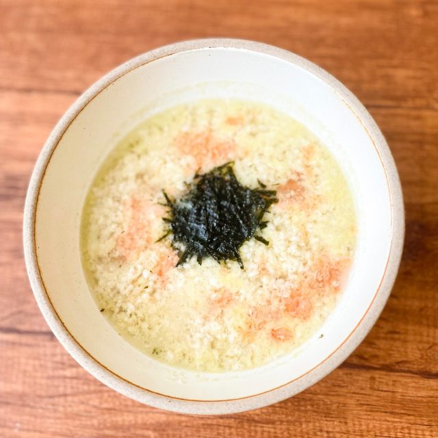 オートミール鮭茶漬け