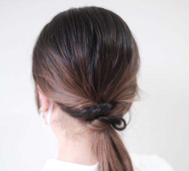 完成したヘアアレンジ