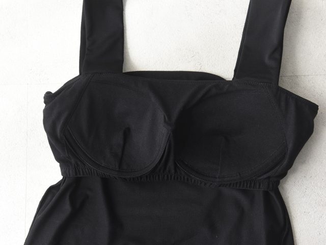 カップ付 チラ見えを防ぐ スクエア タンクトップ