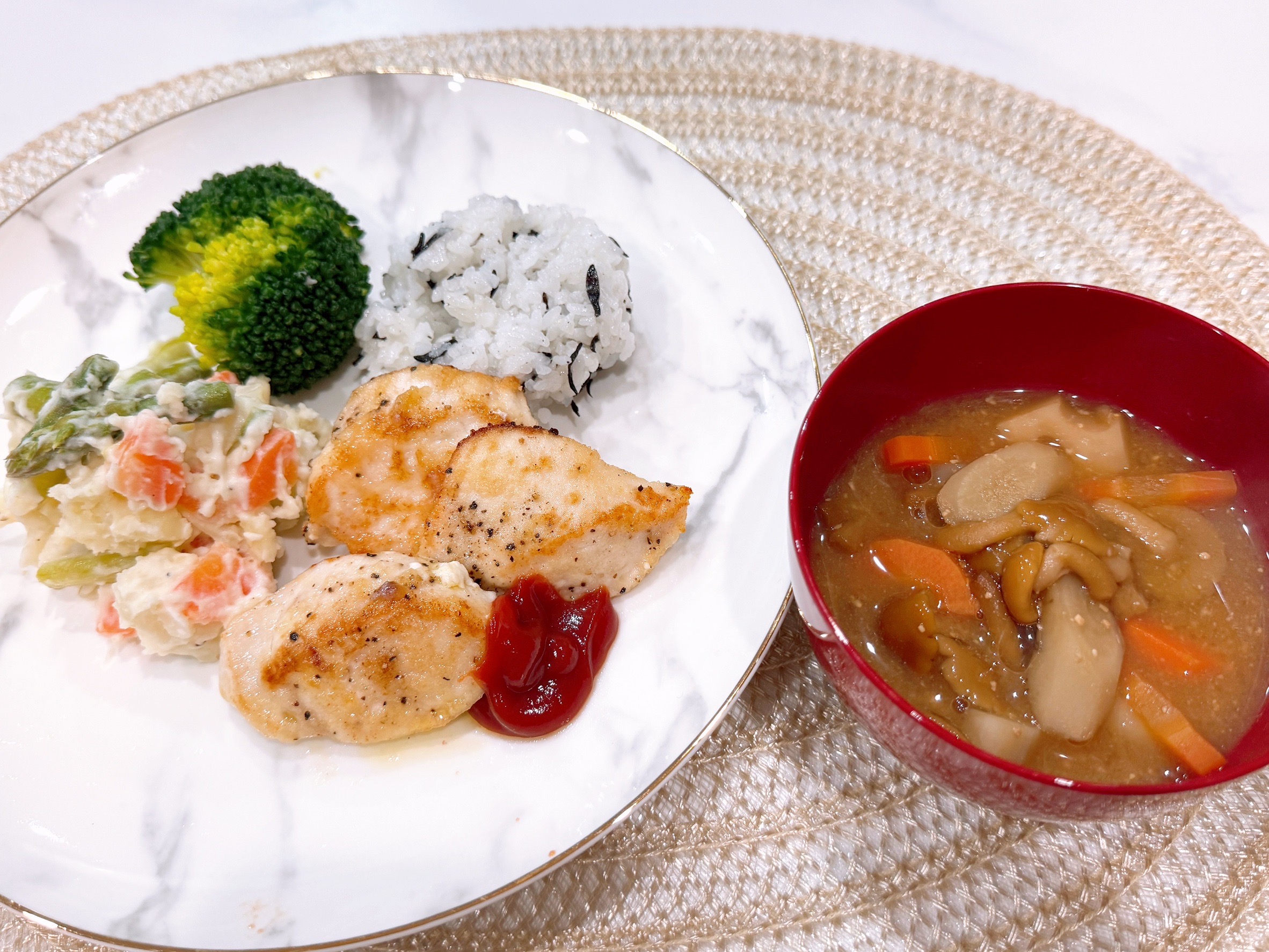 味噌汁（腸活夕ご飯）