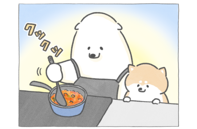 【四コマ漫画】朝のごちそうにぴったり♪アレンジ自在な「ラタトゥイユ」の朝ごはん