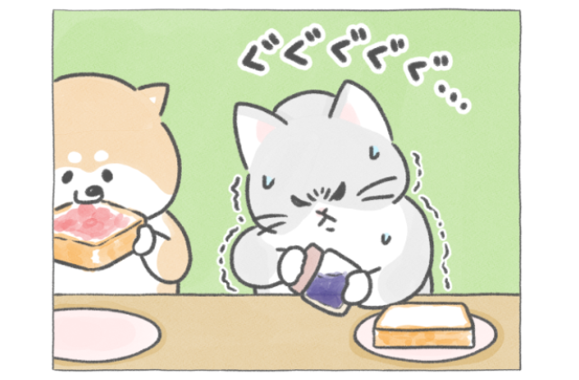 【四コマ漫画】優しいおしばの意外な一面にドキッ！“ギャップ萌え”な朝のひとコマ