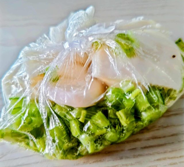 保存袋に入れたかぶ