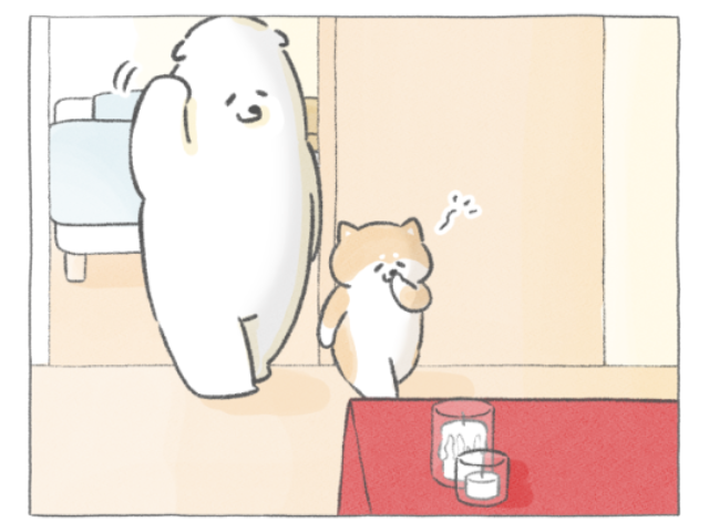 【四コマ漫画】クリスマスの余りで完成！盛り付けるだけの“贅沢朝ごはん”