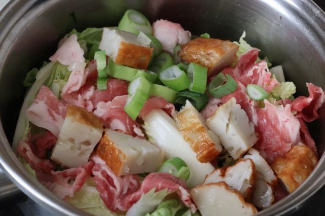 野菜や豚肉