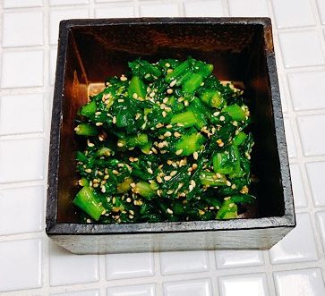 10分で簡単！ごまたっぷり『春菊のナムル』の作り置きレシピ