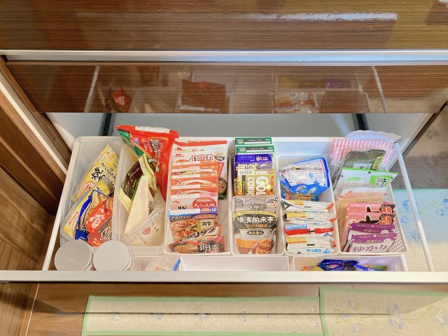 ストック食品の収納