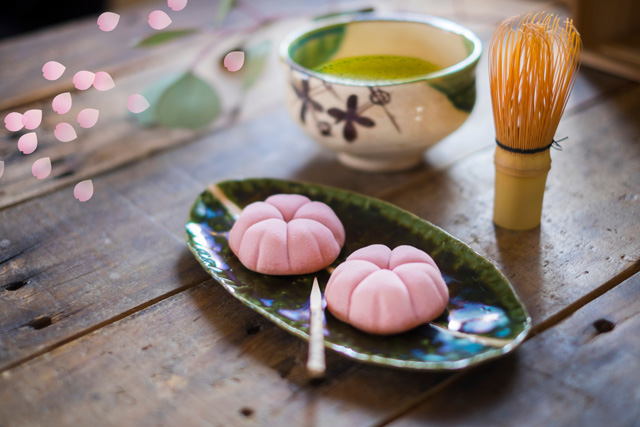 抹茶とねりきり 和菓子