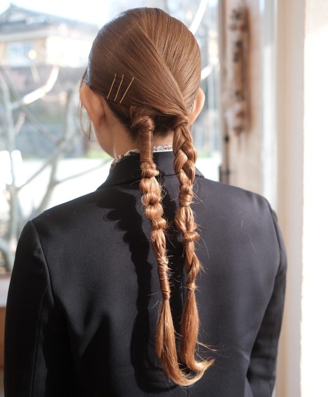 ロングヘアアレンジ後姿