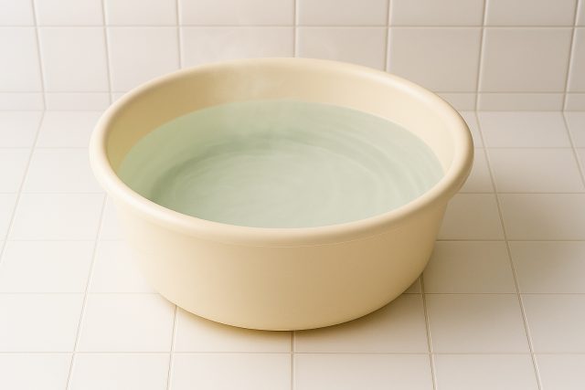 足湯の桶