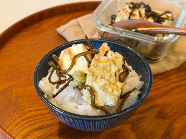 豆腐の塩昆布漬け