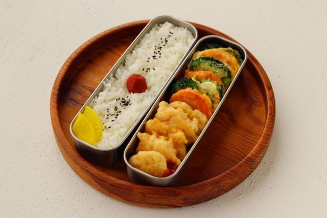 ブロッコリーとにんじんのピカタ