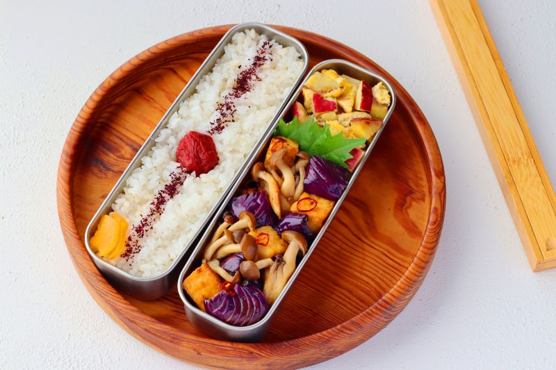 秋のお弁当に！「厚揚げとなすの照り焼き」「おいもバター卵」2品弁当