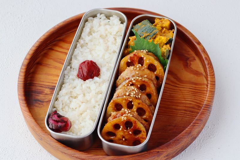 はさまなくてOK！「れんこんつくね」「かぼちゃの練りごま和え」2品弁当