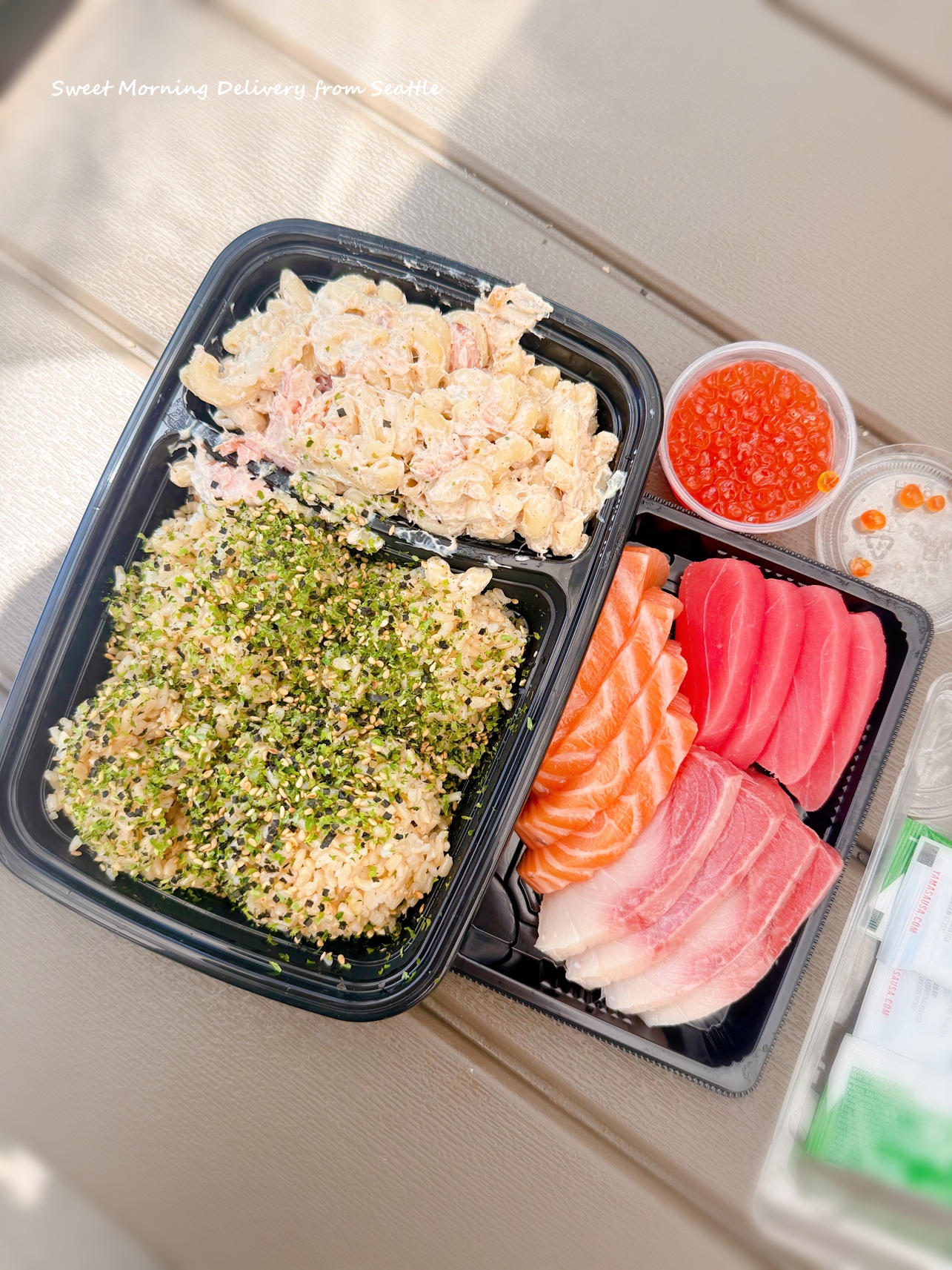アメリカらしいお刺身弁当