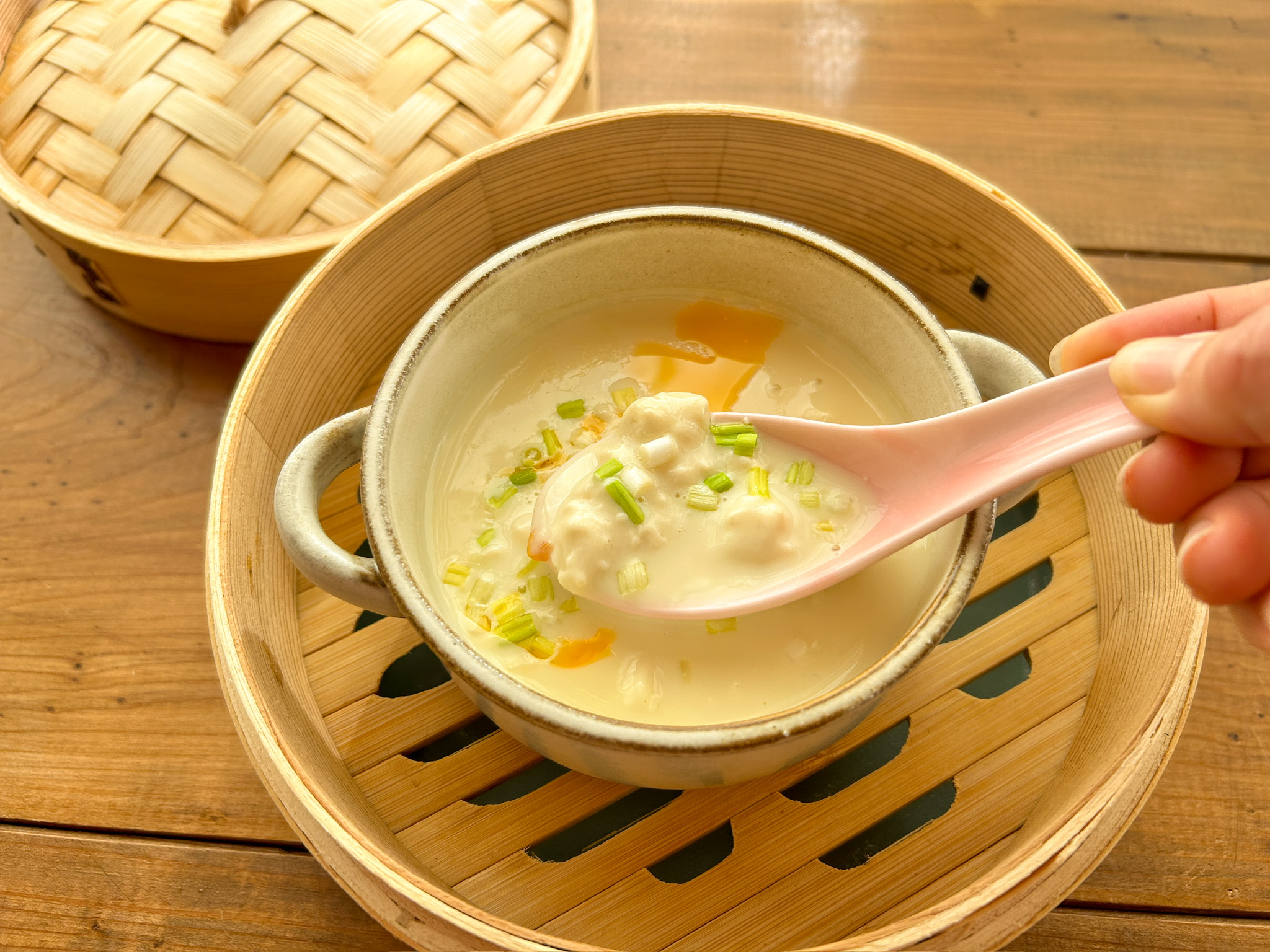 材料を入れて蒸すだけ！せいろで作る台湾朝ごはん「トウジャン」
