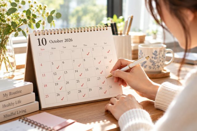 予定をカレンダーに書き込むイメージ